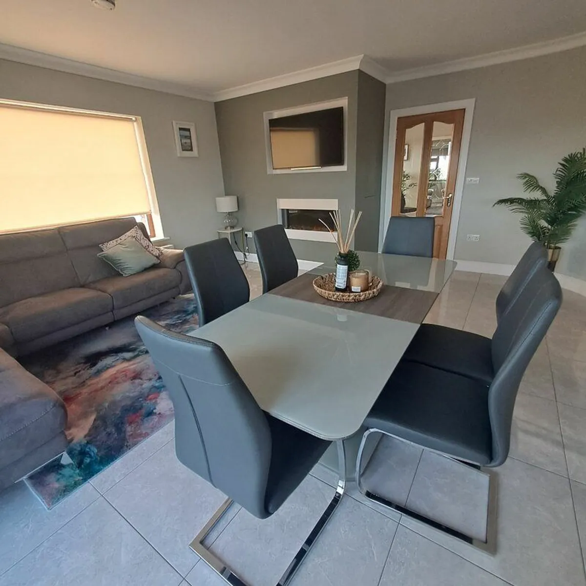 Sofa, mat picture table chairs - Image 1
