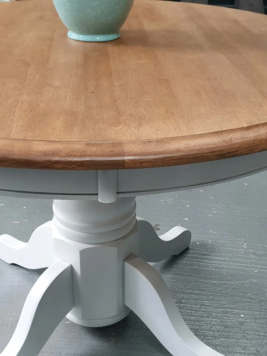 Solid oak kitchen dining table - Image 3