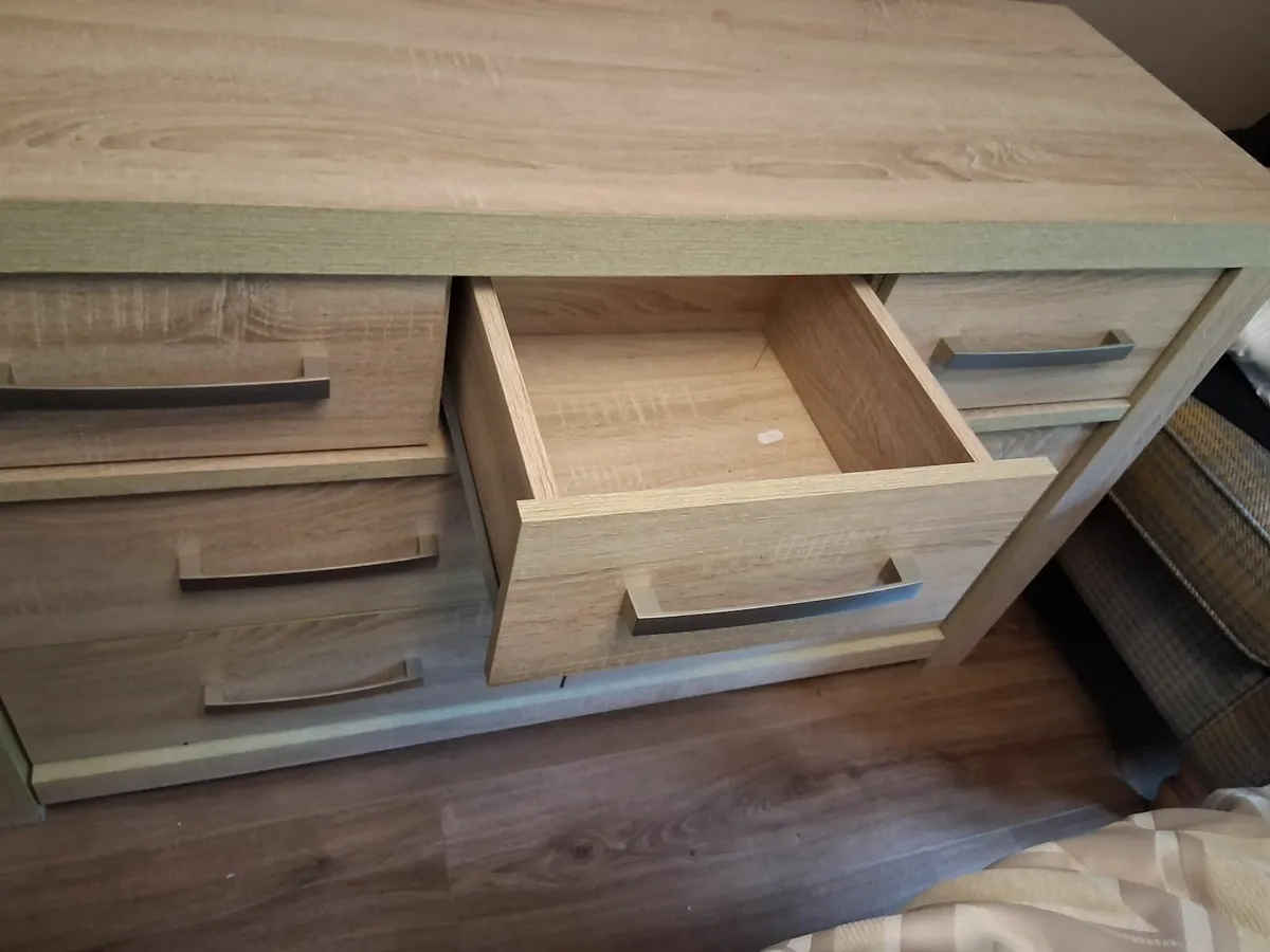 OAK effect 7 drawer Sideboard / Dresser - Image 2