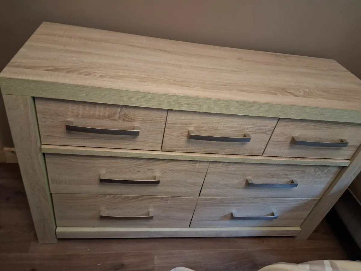 OAK effect 7 drawer Sideboard / Dresser - Image 1