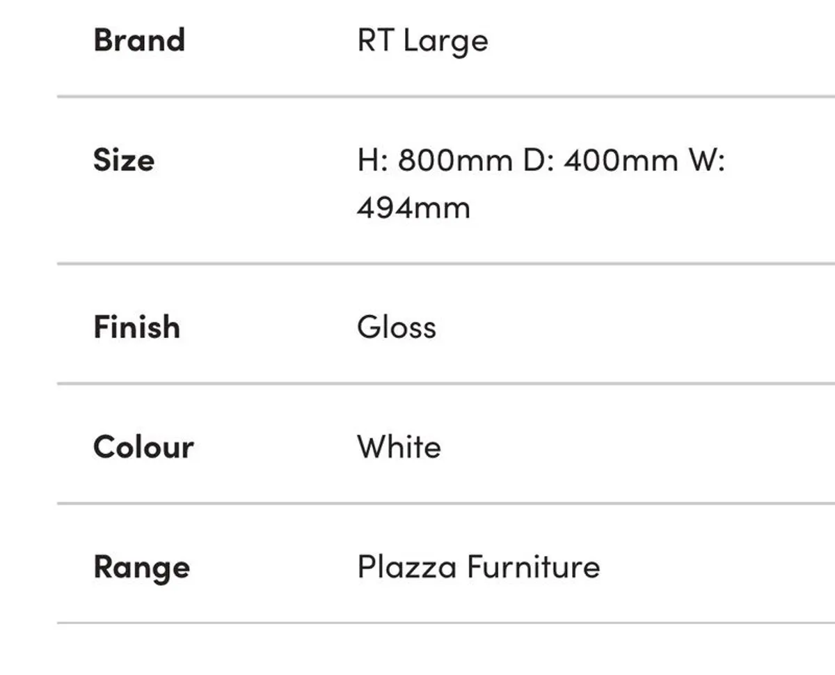 50cm Floor-Standing Vanity Unit Gloss White - Image 2