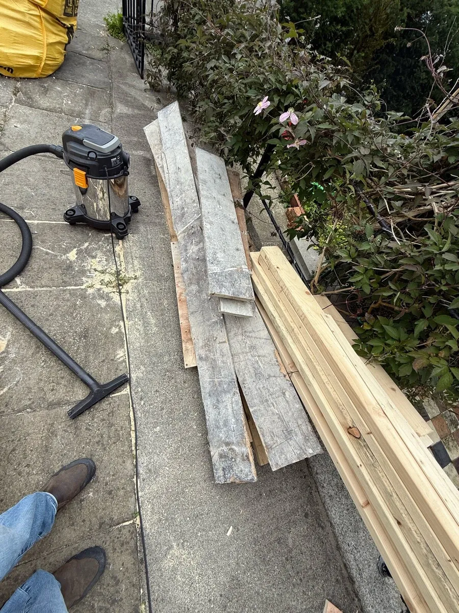 Scrap Old Pitch Pine Floor Boards - Image 1