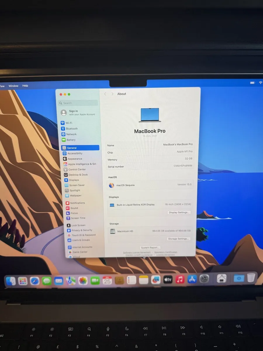 MacBook Pro 16 M1 Pro 2022 32GB/1TBSSD/163c - Image 2