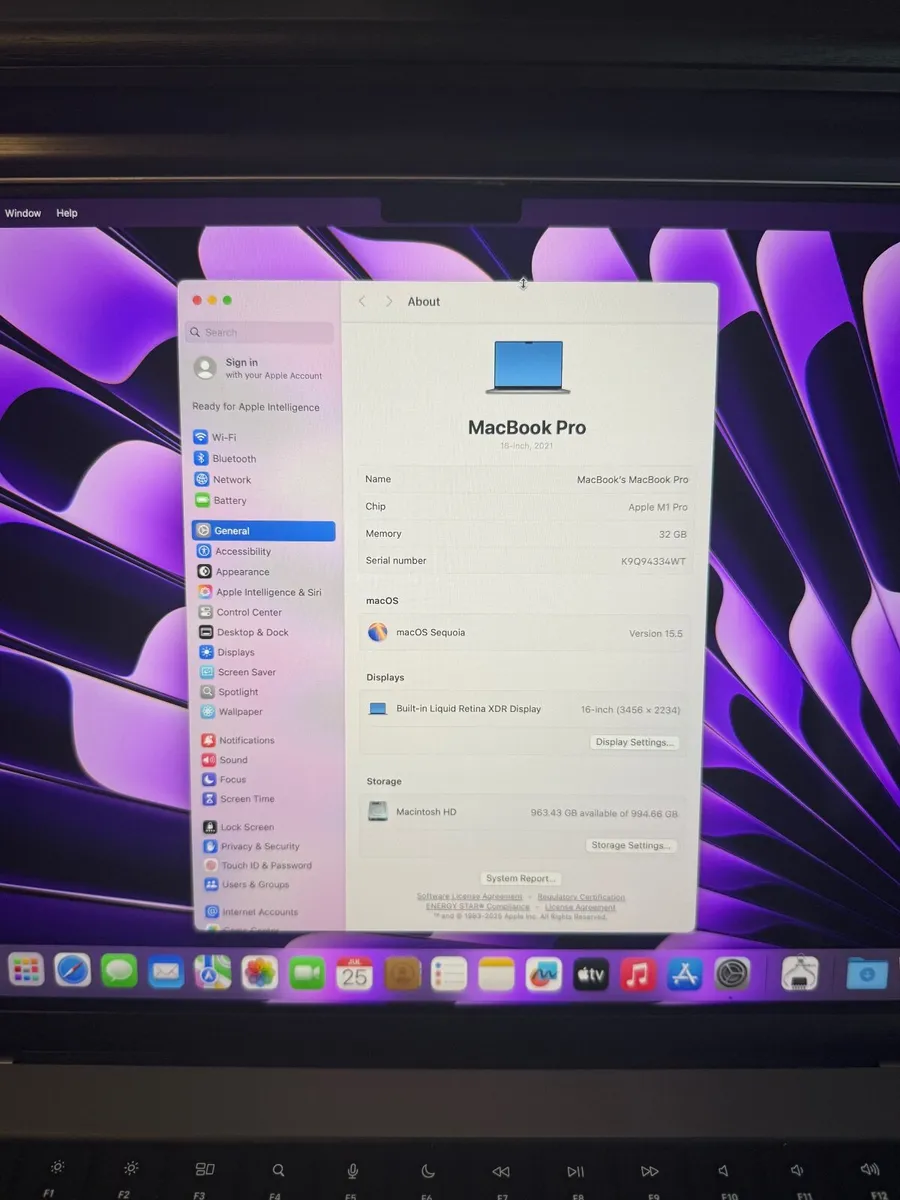 MacBook Pro 16 M1 Pro 2022 32GB/1TBSSD/345c - Image 2