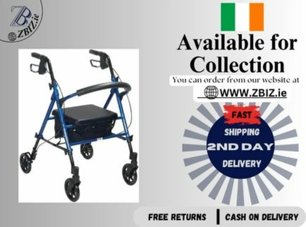 Rollator lightweight with foldable basket tray - Image 1