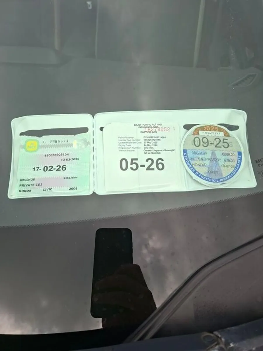 2008 Honda Civic Nct & Tax - Image 3