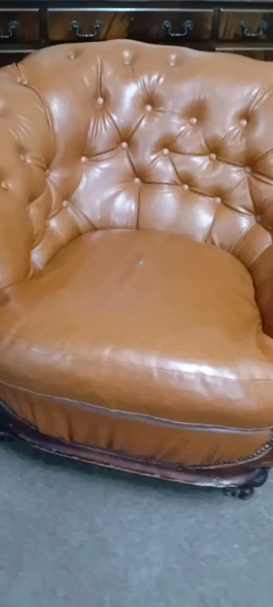 Pair Of Modern Leatherette Armchairs - Image 2