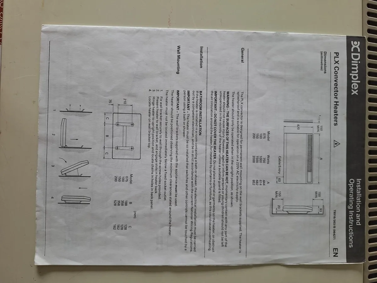 Dimplex storage heater - Image 2