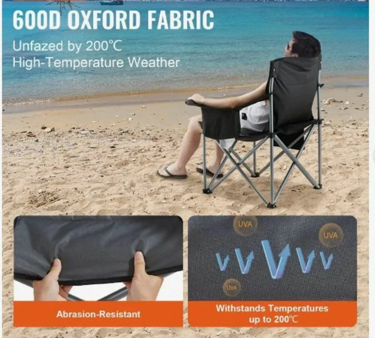 Camping Folding Chair for Adults, Portable - Image 3