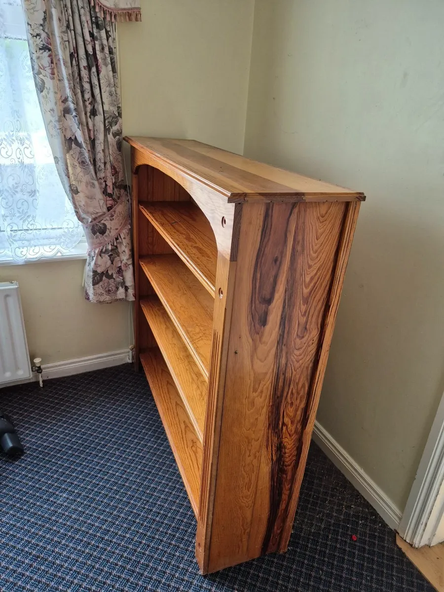 FREE STANDING PITCH PINE  BOOK CASE - Image 3