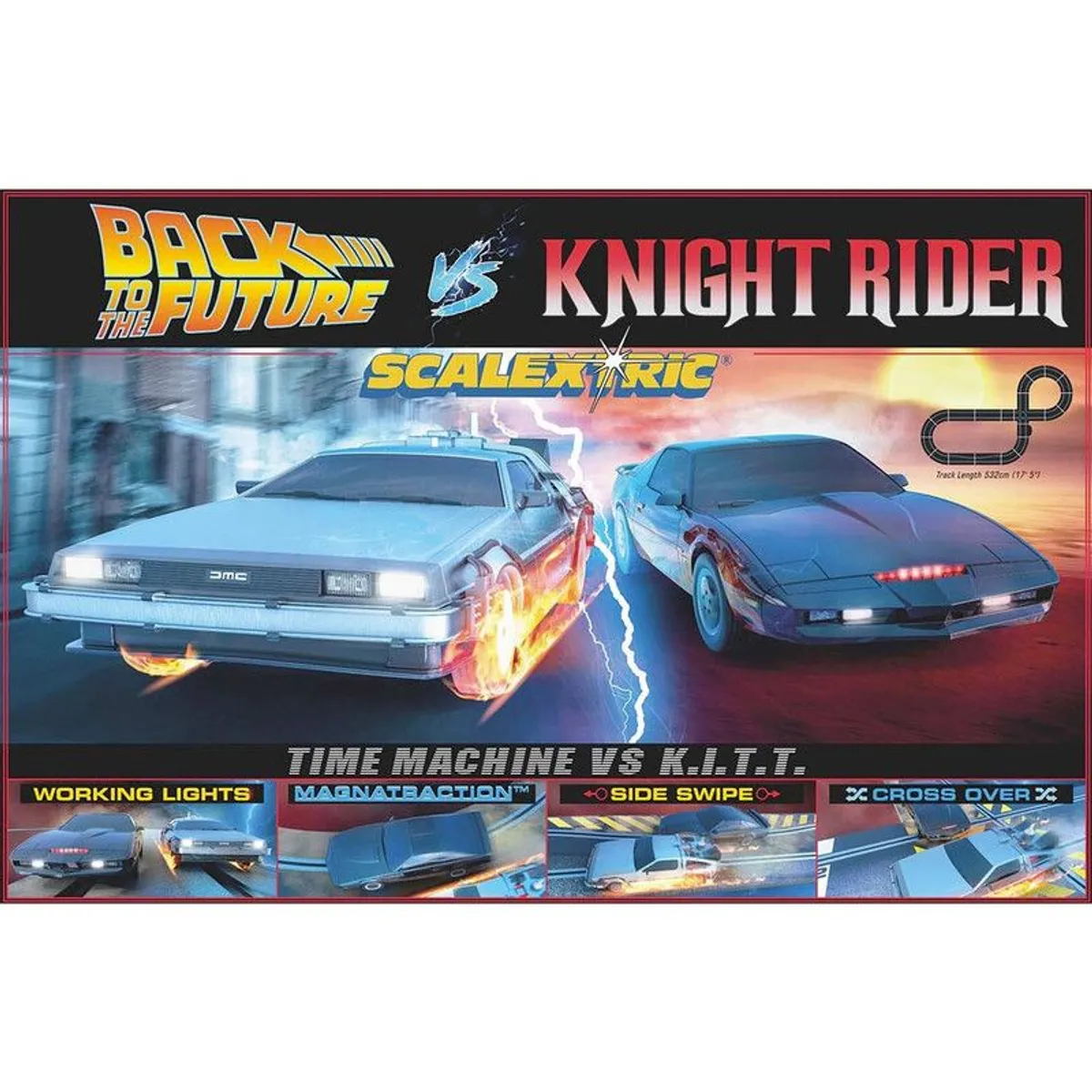 Scalextric- New Back to the Future vs Knight Rider Race Set ( C1431) - Image 2