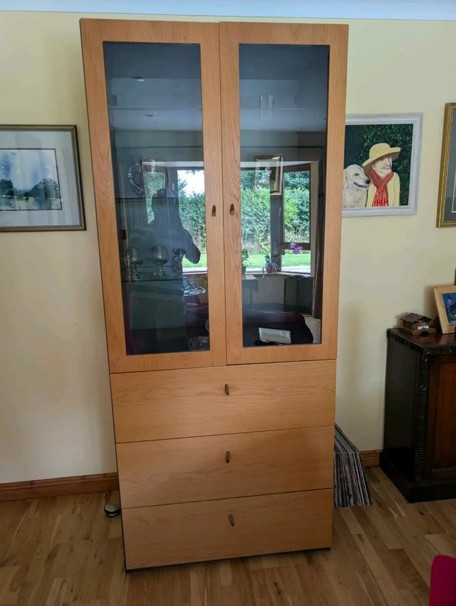 Custom made display cabinet with drawers - Image 2