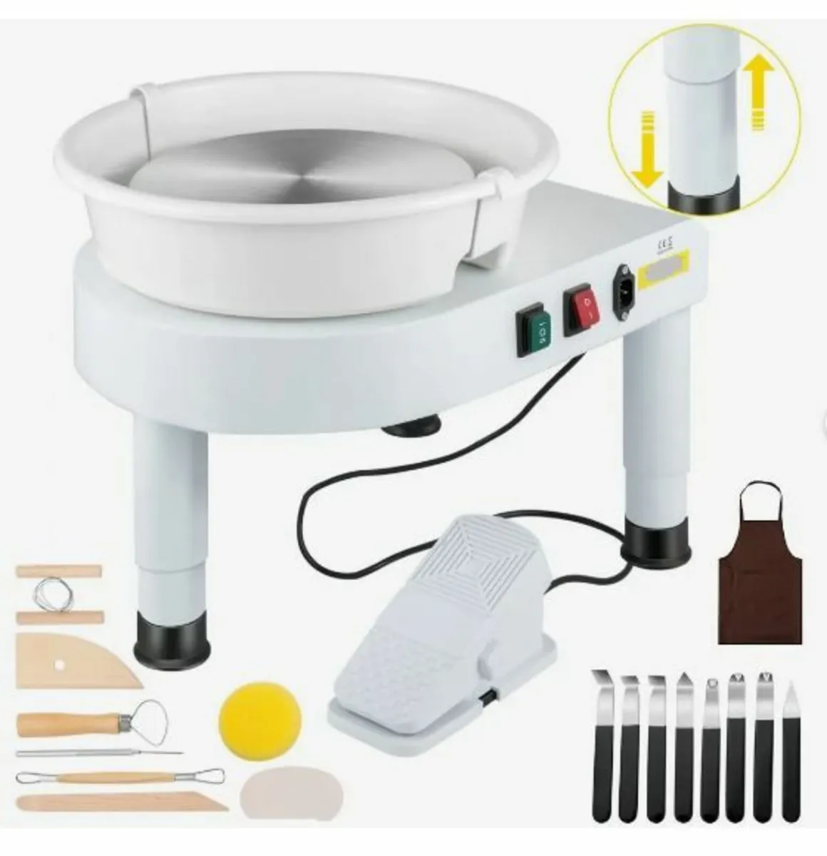 Pottery Wheel, 11in Ceramic Wheel Forming Machine - Image 1