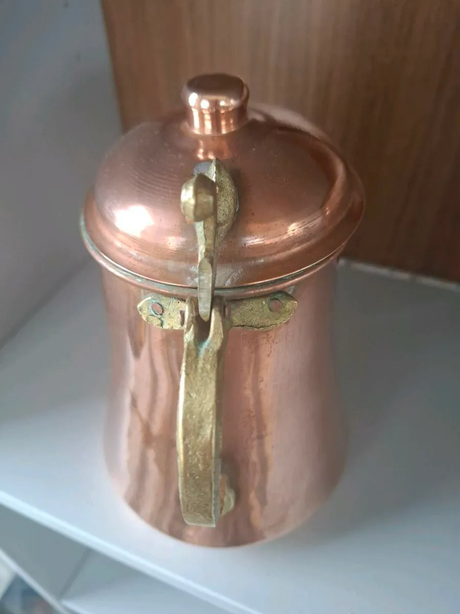 Antique Copper Coffee Pot - Image 3