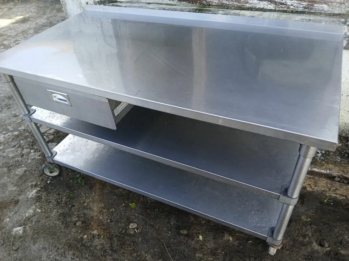 Stainless steel table on wheels ...delivered - Image 3
