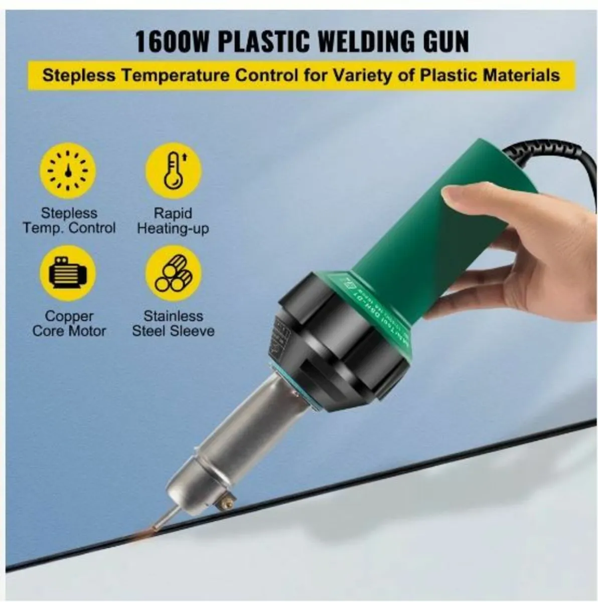 Roofing Welder, 8 Pcs PVC Welding Gun, 1600W - Image 2