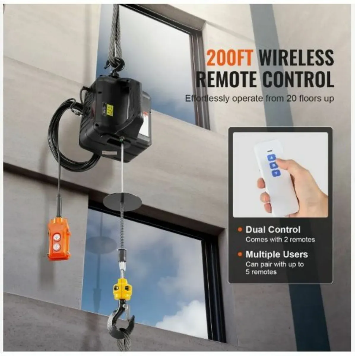 3-in-1 Portable Electric Hoist Winch - Image 2