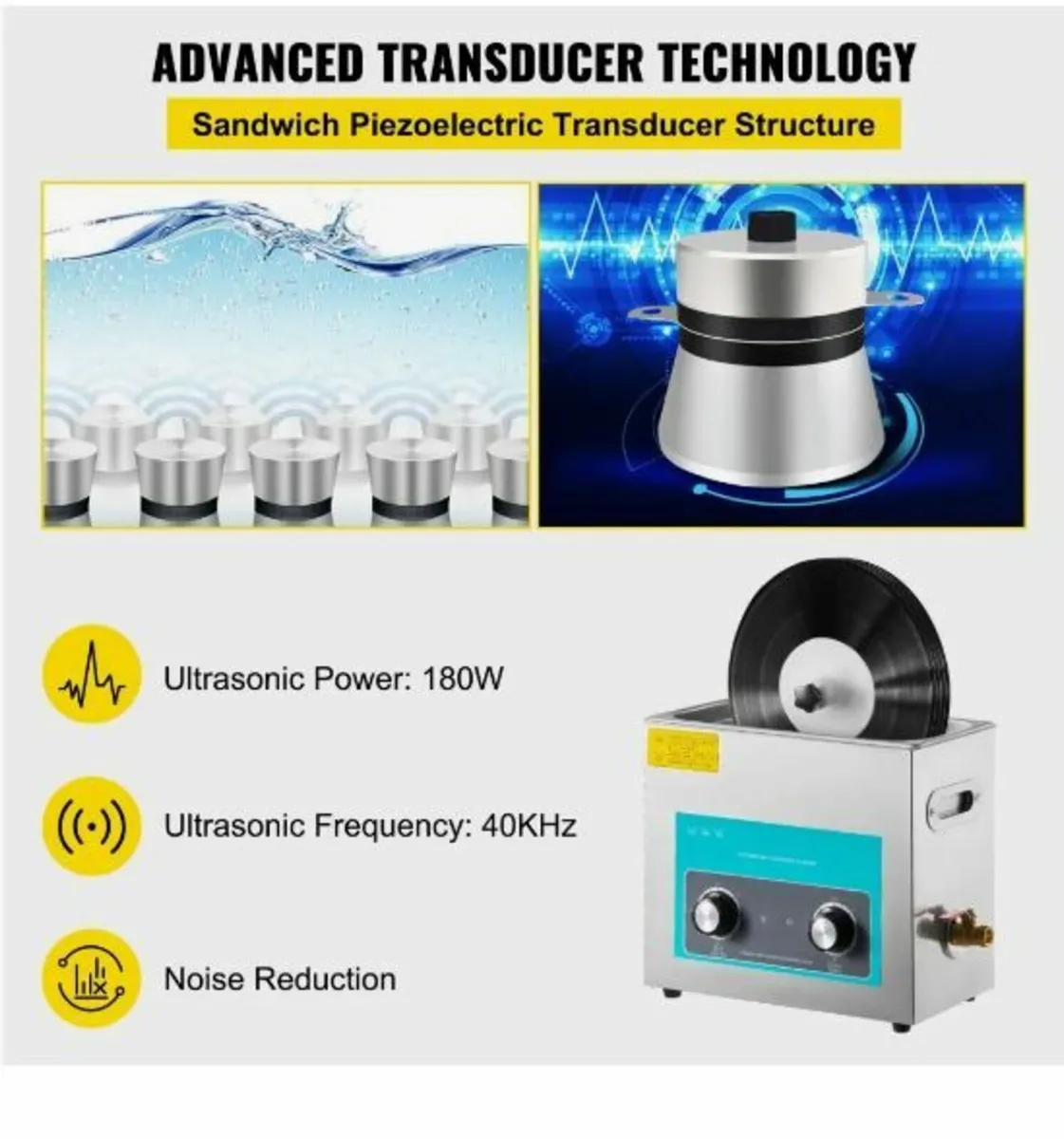 Ultrasonic Vinyl Record Cleaner 6L - Image 3
