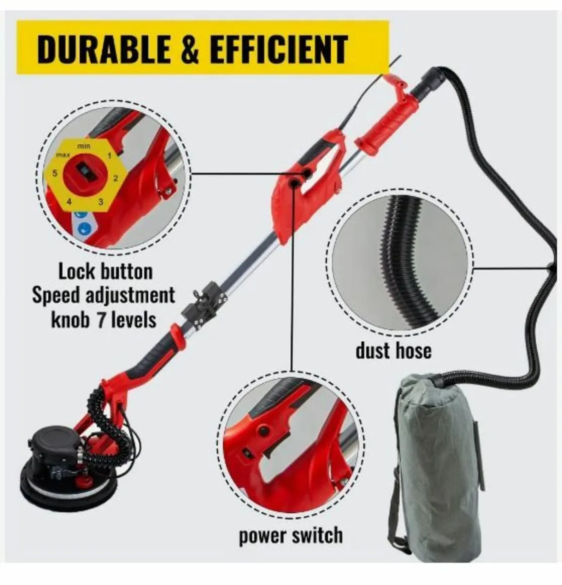 Drywall Sander 750W, Electric Drywall Sander, - Image 2