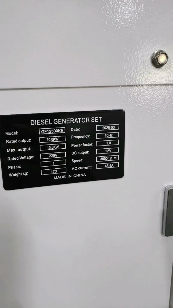 10kW Super Silent Diesel Generator brand new - Image 2
