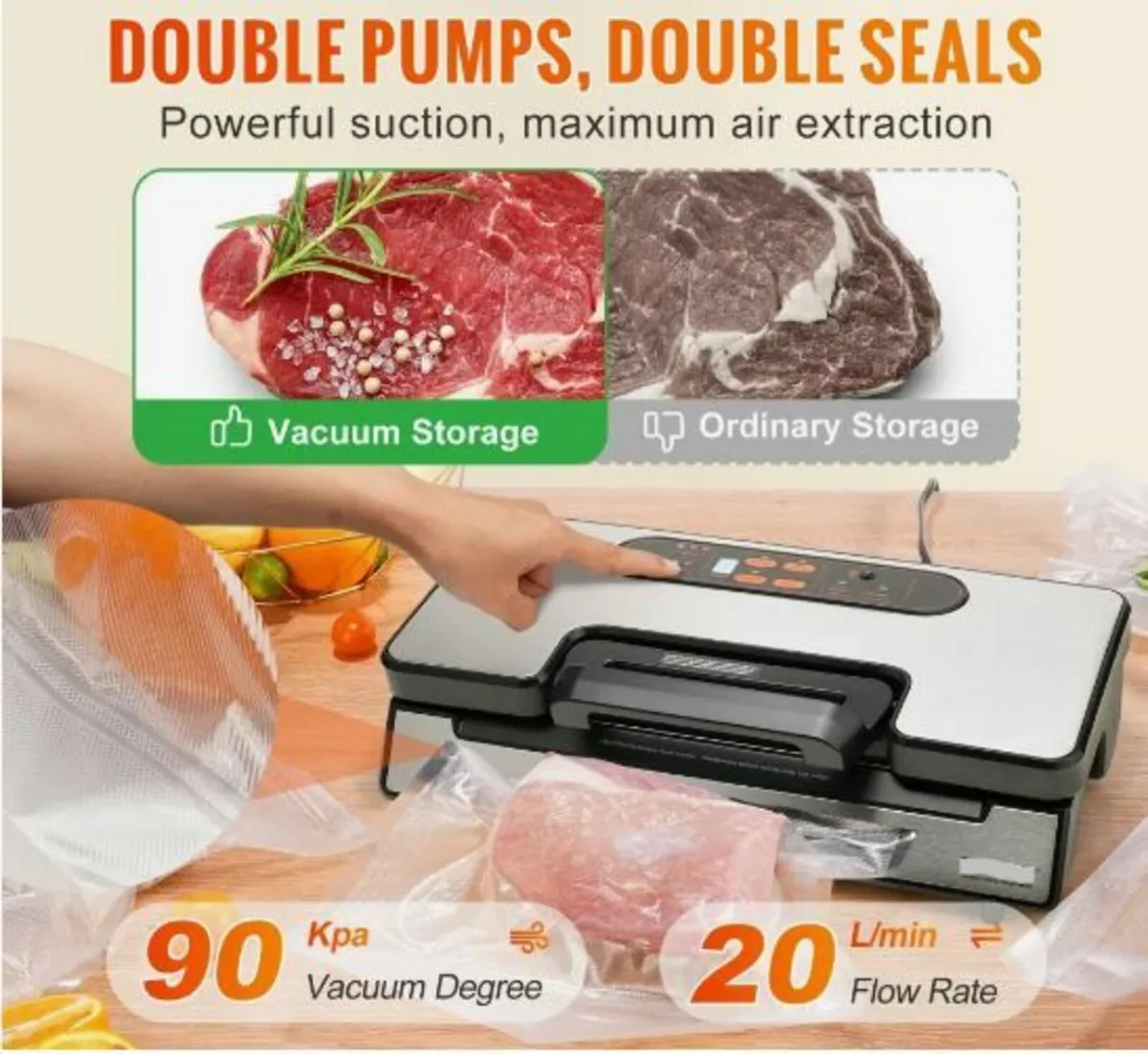 Vacuum Sealer Machine Food Preservation - Image 2