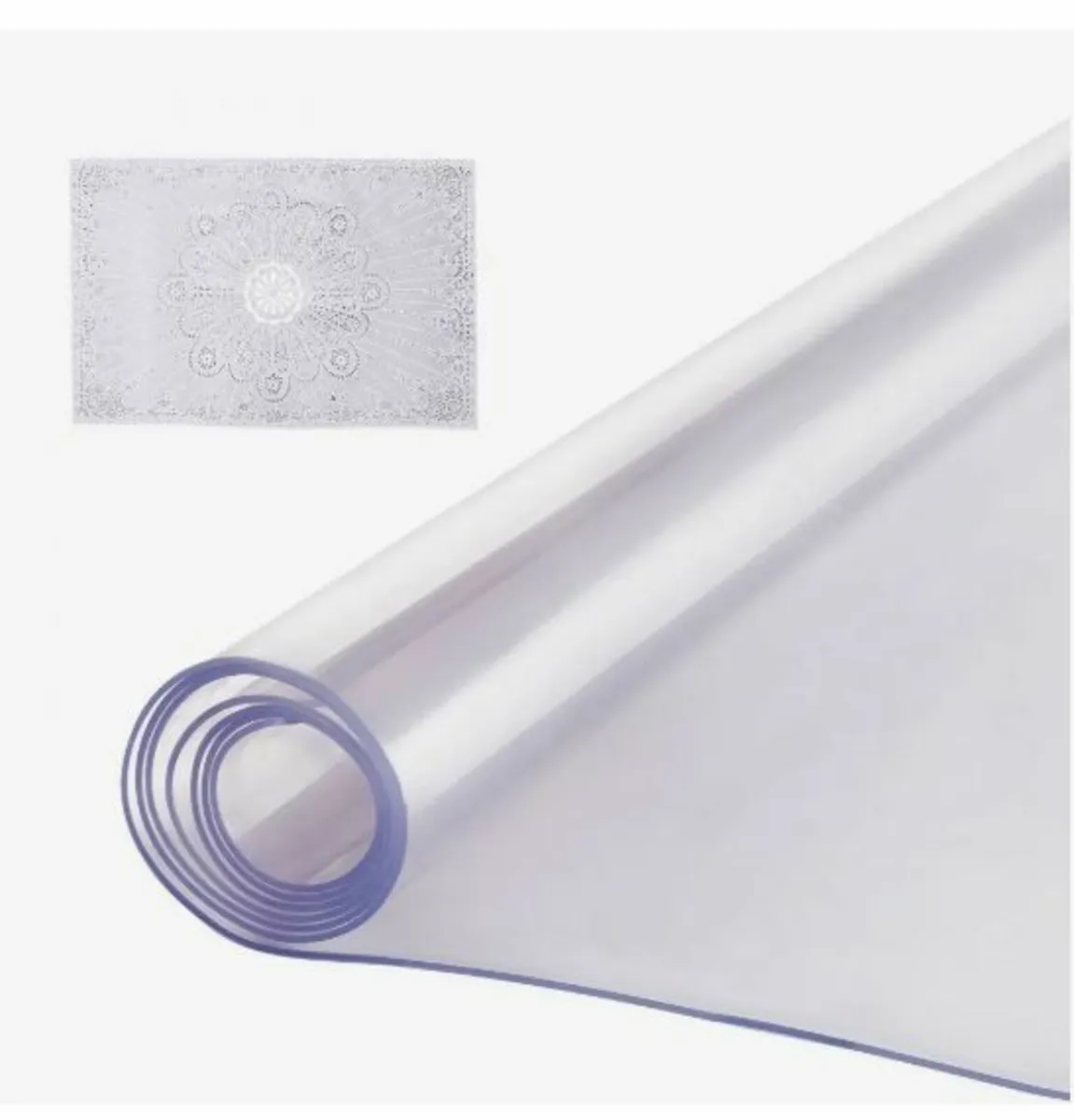 PVC Table Protector 40x80 Inch Clear - Image 3
