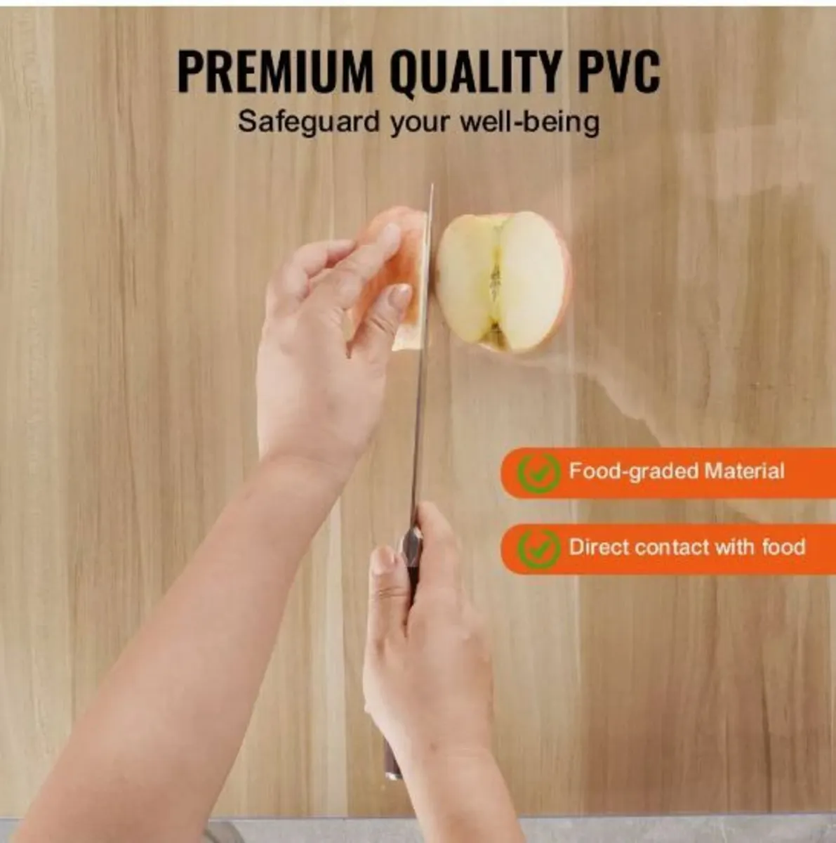 PVC Table Protector 40x80 Inch Clear - Image 2