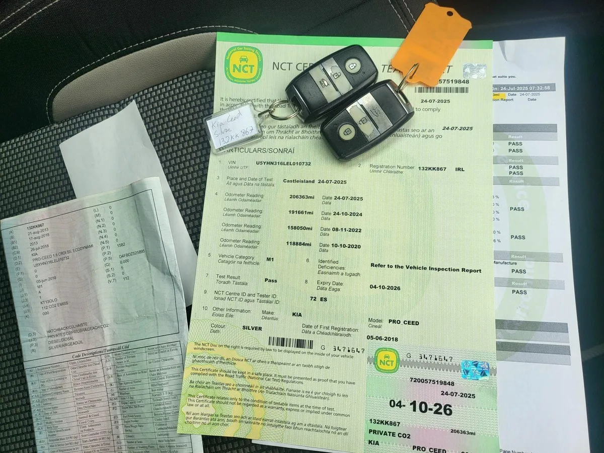 132 KIA PRO CEED 1.6 DIESEL NCT 10 /26  ,200 tax - Image 3