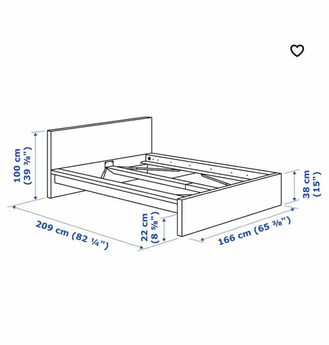 King size mattress and bedframe - Image 3