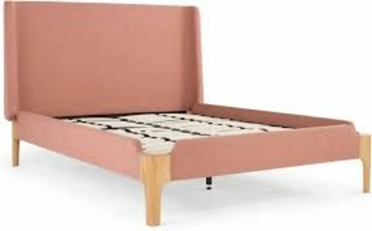 MADE.COM Roscoe Double Bed in Discontinued Pink 🌸 - Image 4