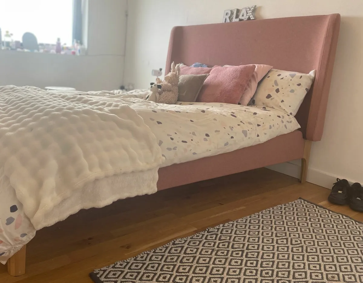 MADE.COM Roscoe Double Bed in Discontinued Pink 🌸 - Image 1