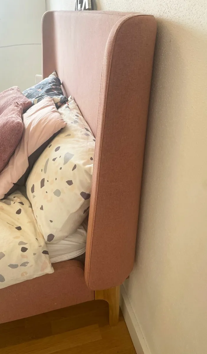 MADE.COM Roscoe Double Bed in Discontinued Pink 🌸 - Image 3