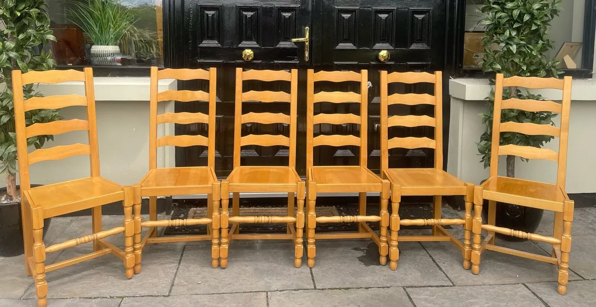 6 x Gorgeous Sturdy Kitchen Dining Chairs -Deliver - Image 1