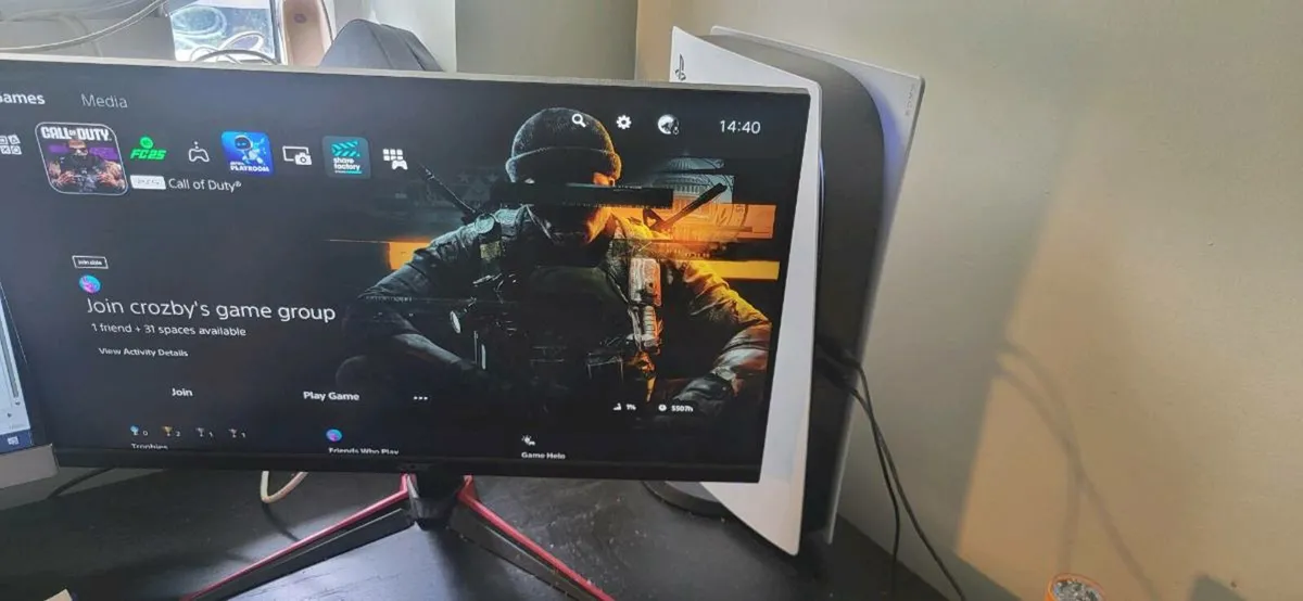 PS5 and Acer Monitor