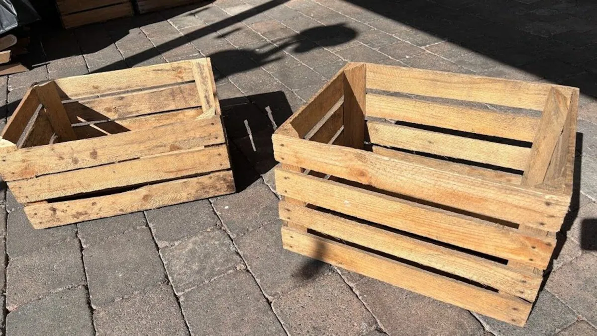 Vintage wooden crates - Image 2
