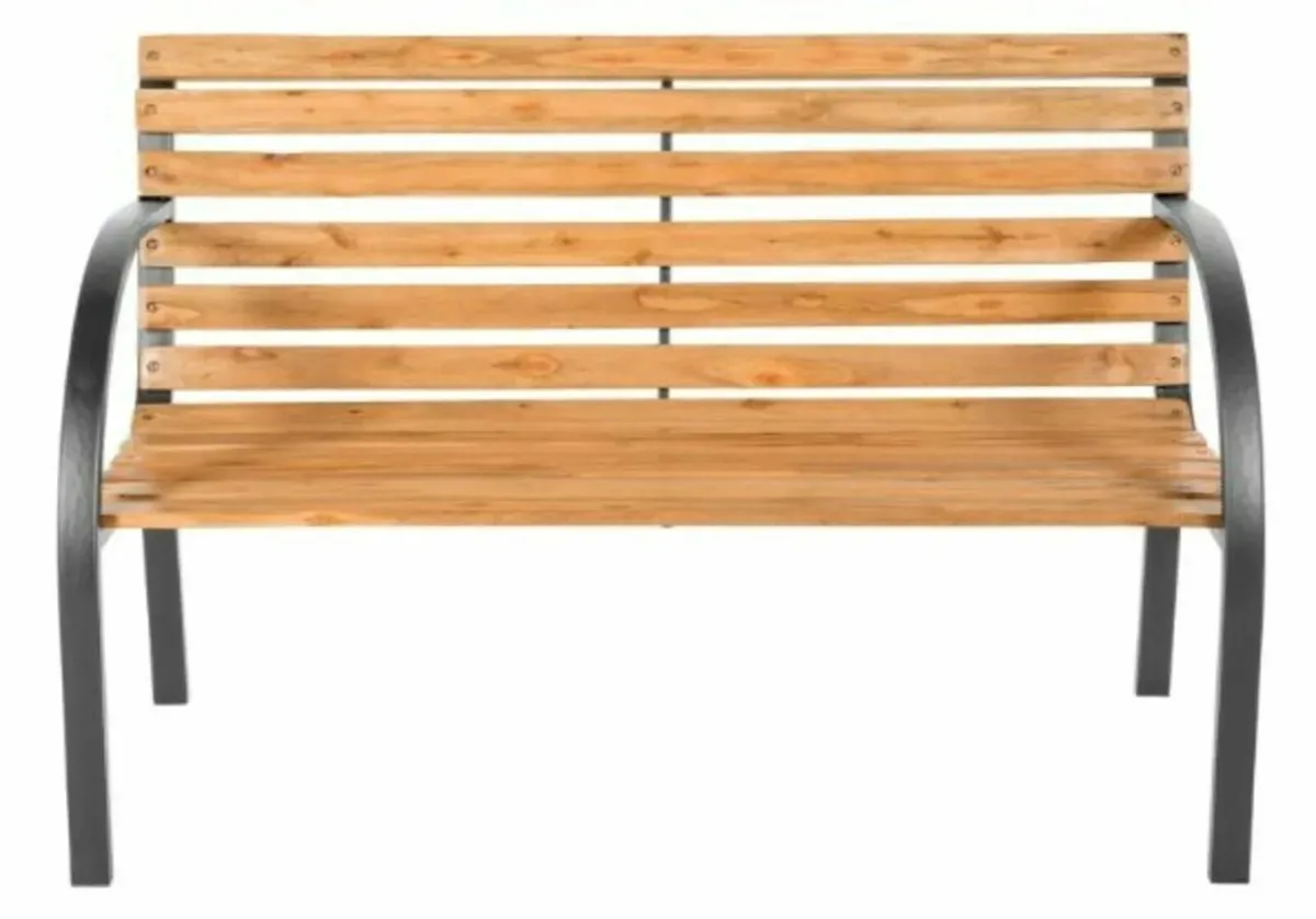 Bench Chair For Garden Weather-Resistant Wood - Image 2