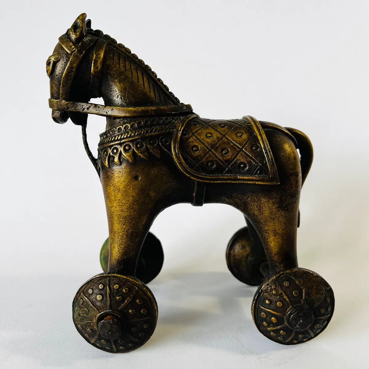 Brass horse Indian Temple Toy/Deity Vintage - Image 1