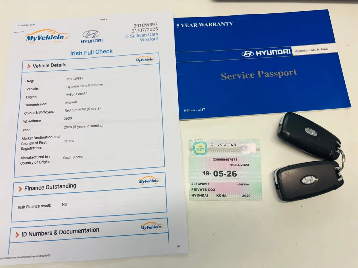 2020 HYUNDAI KONA 1.0i EXECUTIVE FSH NCT LOW KMS - Image 4