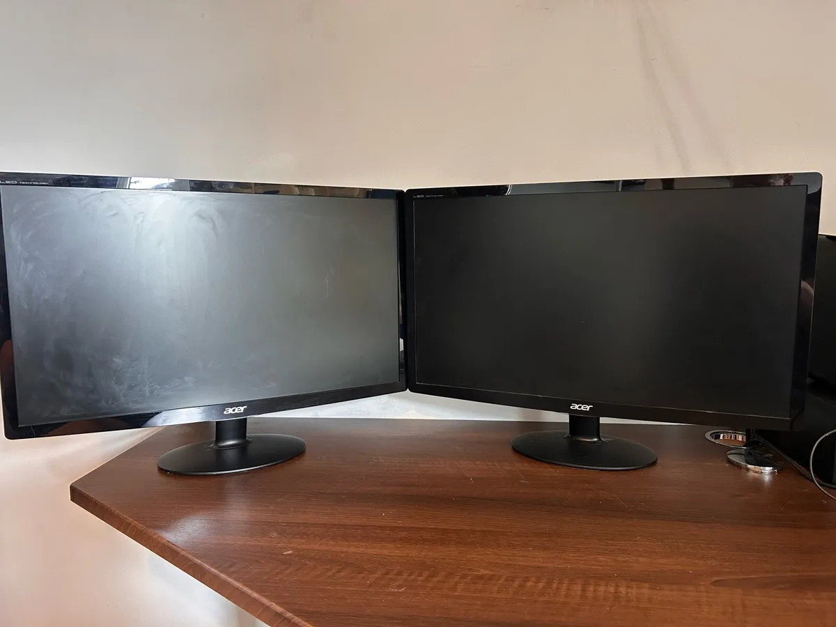 2x 24” Acer monitors 1080p 60hz - Image 2