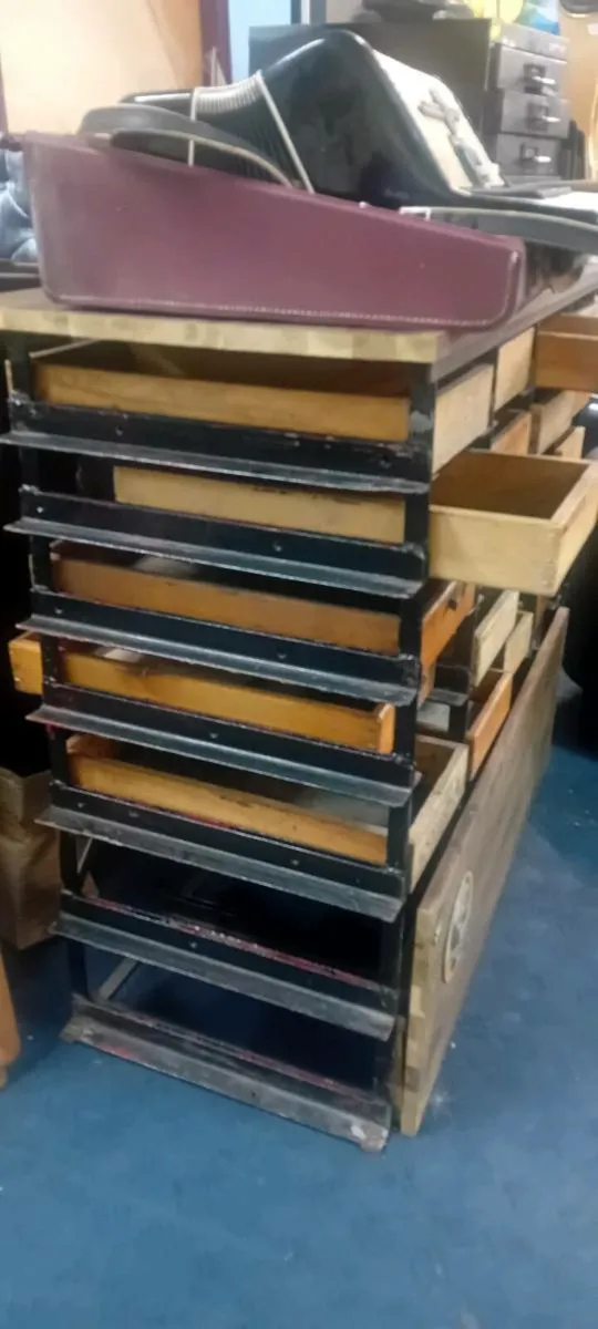 Vintage Iron Work Engineering Drawers - Image 3