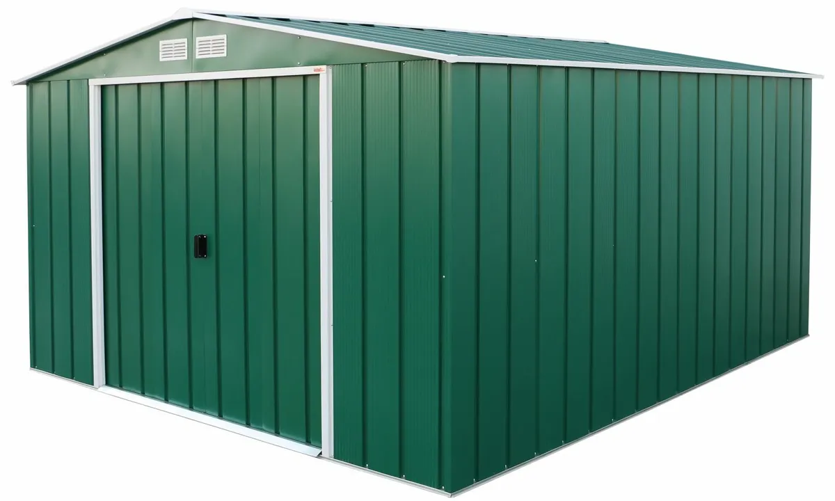 Steel  Sheds  10x12 Grey or Green  | Free Delivery - Image 1