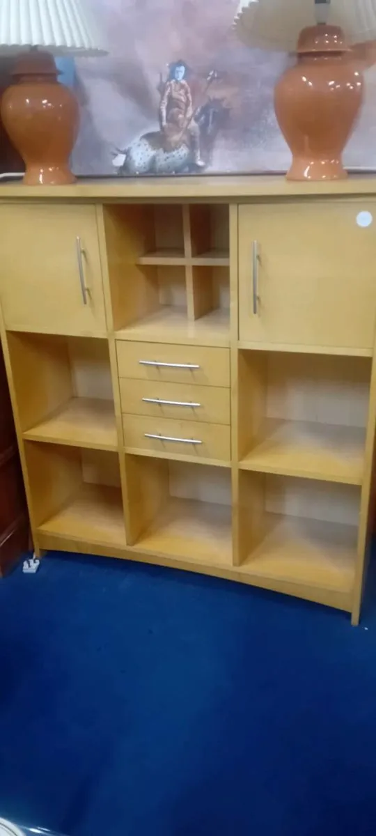 Large Beech Effect Media Unit - Image 2