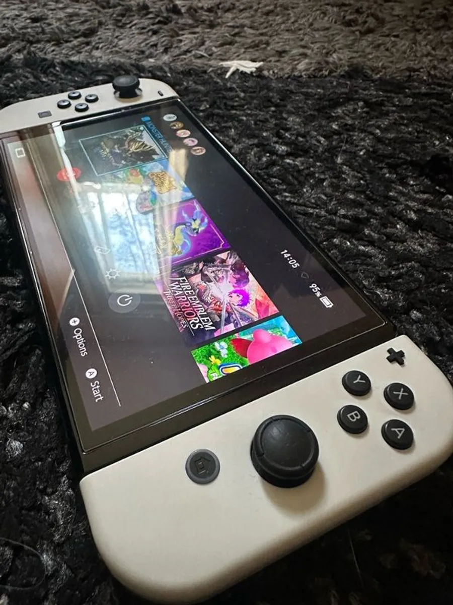 Nintendo Switch OLED (White) + 4 Popular Games - Image 3