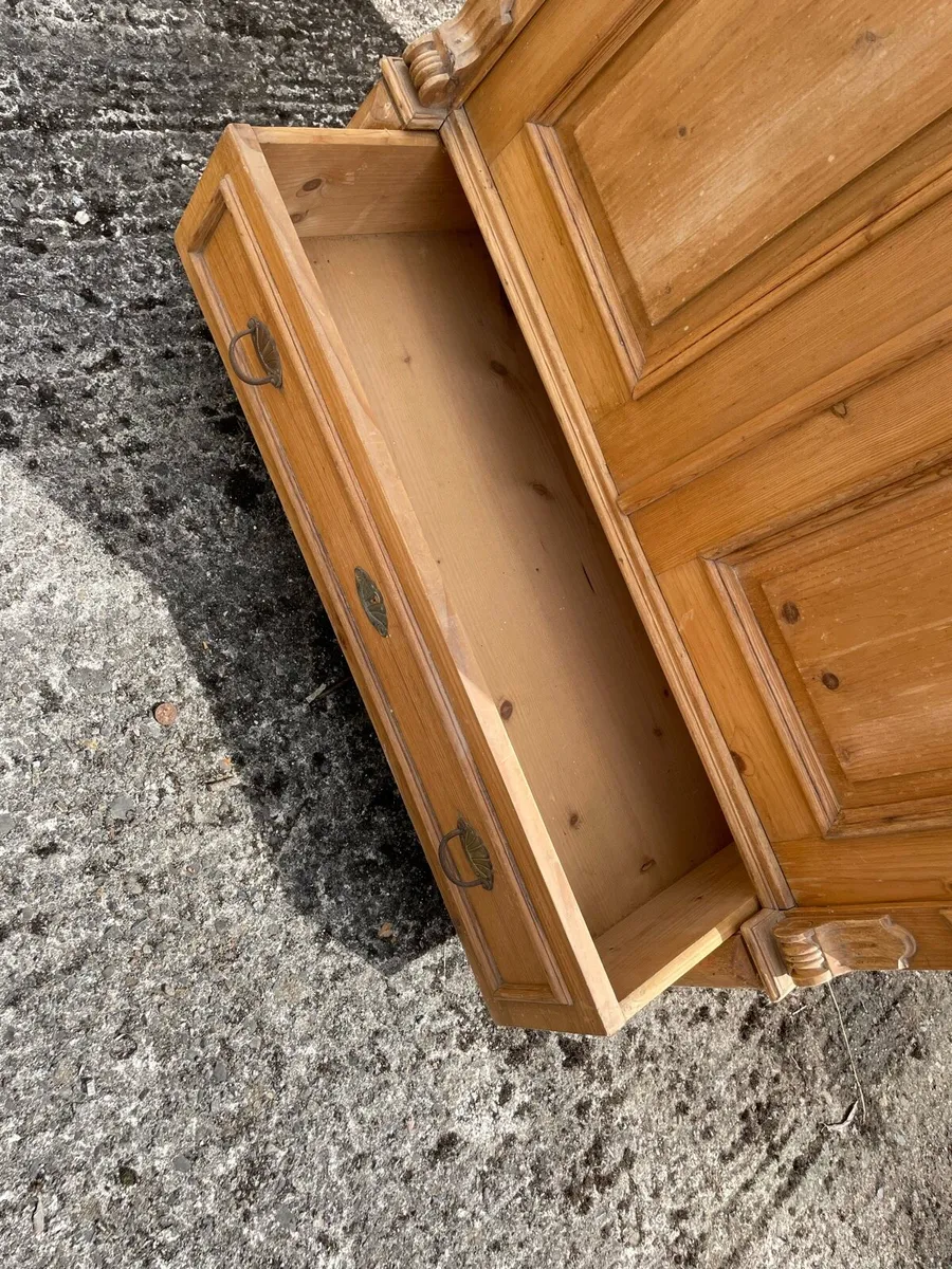 Antique Pine Wardrobe - Image 2