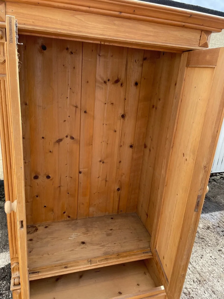 Antique Pine Wardrobe - Image 3