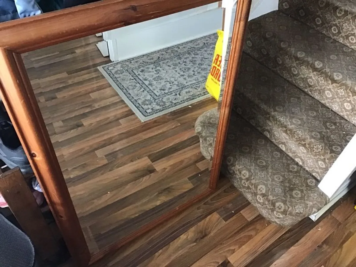 Lovely Large Bevilled Mirror - Image 1