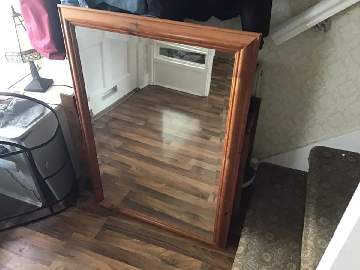Lovely Large Bevilled Mirror - Image 2