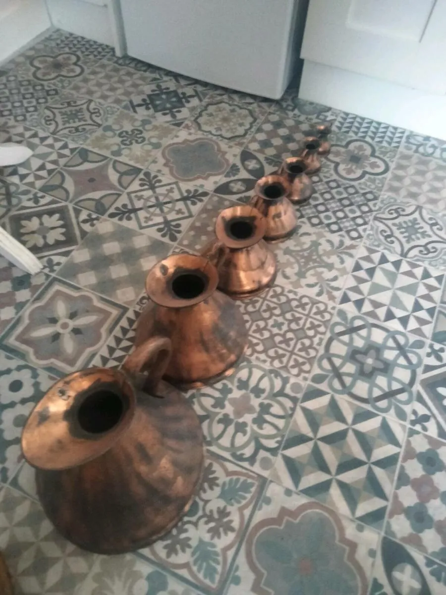 Seven Copper Jugs - Image 2