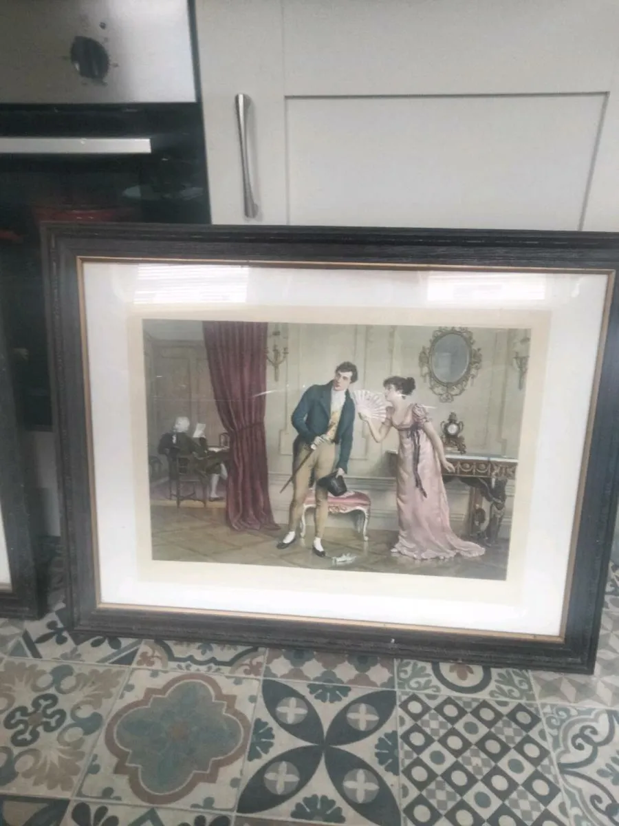 Two Antique  colour Prints T - Image 1