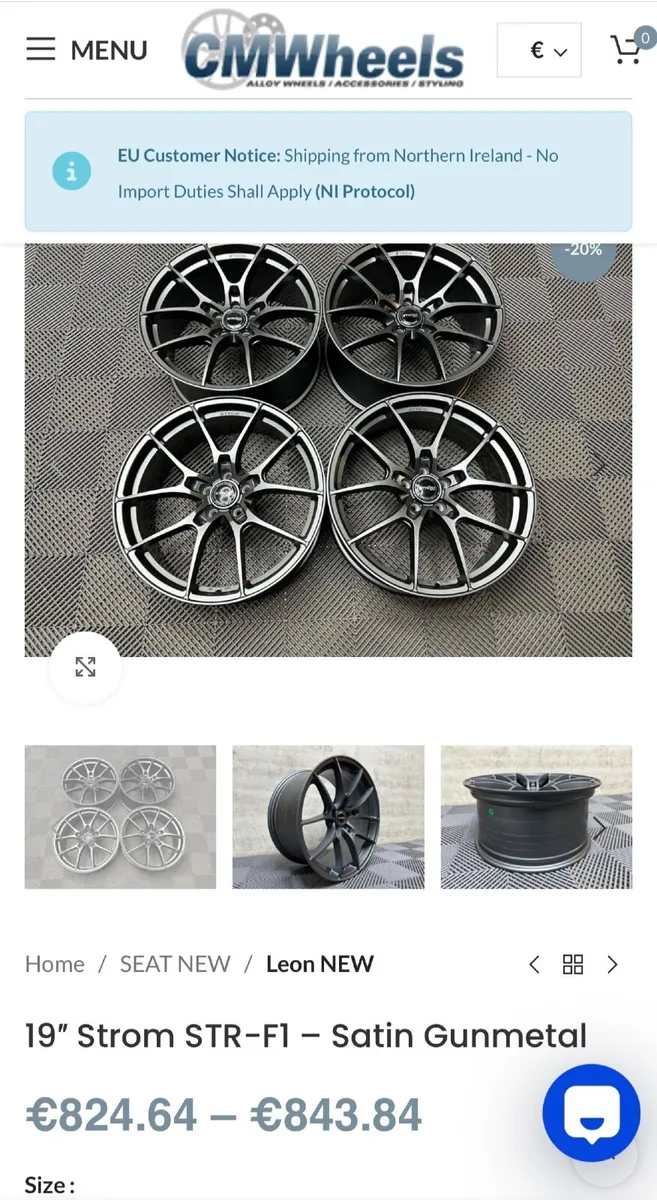 (BRAND NEW)Strom alloys str f1,s 19”with tyres - Image 2